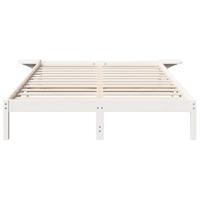 Bedframe met nachttafels Wit 150 x 200 cm Wit - thumbnail