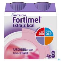 Fortimel Extra 2 Kcal Aardbei 4x200ml - thumbnail