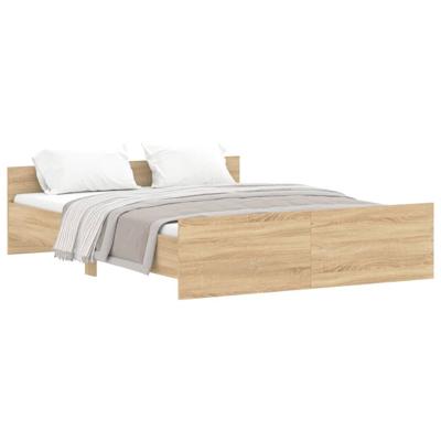 Bedframe met hoofd- en voeteneinde sonoma eikenkleur 160x200 cm