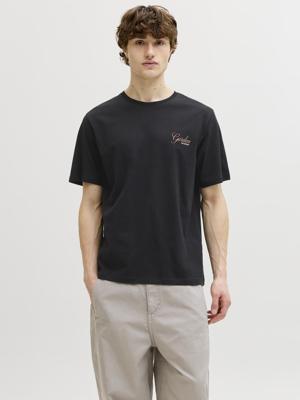Jack & Jones Jjbali Tee Ss Crew Neck Print T-shirts 4889216 Black