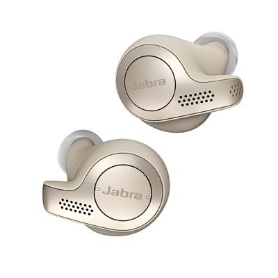 Jabra Elite 65t Oordopjes – Bluetooth Oordopjes met Passieve Ruisonderdrukking en Vier-Microfoontechnologie voor Echt Draadloos Bellen en Muziek Luisteren – Goudbeige