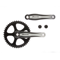 Miranda crankset beta1 plus 44 tands 3/32 blad staal crank alu zwart - thumbnail