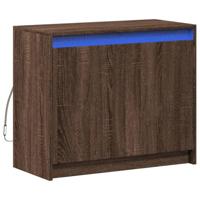 Dressoir met LED 72x34x61 cm bewerkt hout bruin eikenkleur - thumbnail