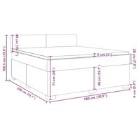 Boxspring met matras fluweel donkergroen 180x200 cm - thumbnail