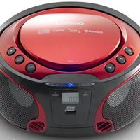 Lenco SCD-550RD Draagbare FM-radio CD/MP3/USB/Bluetooth-speler® met LED-verlichting Rood - SCD-550RD - thumbnail