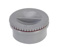 Eindstuk met schroefdeksel 50 mm PVC - thumbnail