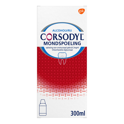 Corsodyl Mondspoeling 300 Milliliter