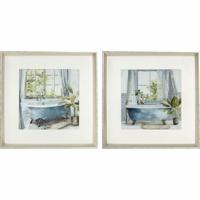 Schilderij DKD Home Decor Kristal Hout MDF 32 x 2,5 x 32 cm 32 x 2,3 x 32 cm - thumbnail