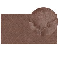 Beliani-GHARO-Hoogpolig vloerkleed-Bruin-80 x 150 cm-Polyester - thumbnail
