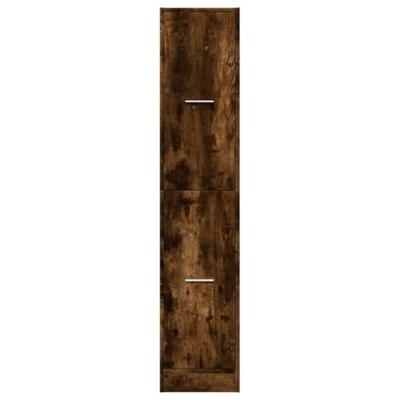 Apothekerskast 30x41x144,5 cm bewerkt hout gerookt eikenkleurig - thumbnail