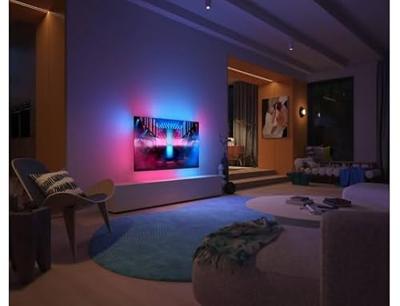 TV OLED+ Ambilight Philips 55OLED909/12 139 cm 4K UHD 2024 Gris Métal