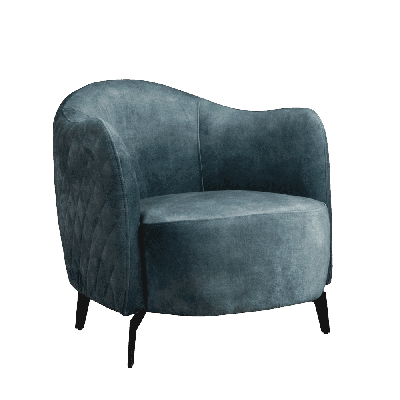 Tower Living Fauteuil 'Bondo', kleur blauw Tower Living Fauteuil 'Bondo', kleur blauw