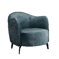 Tower Living Fauteuil 'Bondo', kleur blauw - thumbnail