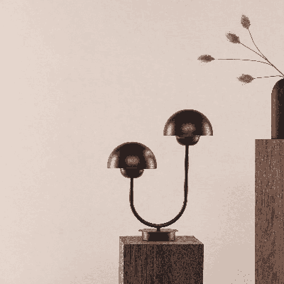 Nohr Tafellamp 'Lakitha' 2-lamps, kleur Zwart Nohr Tafellamp 'Lakitha' 2-lamps, kleur Zwart