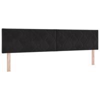 Boxspringbed met Matras Zwart 100x200 cm Fluweel Zwart - thumbnail