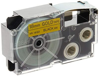 Gelamineerde Tape voor Labelmakers Casio Zwart Gouden