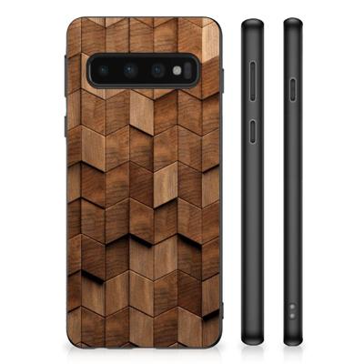 Grip Case voor Samsung Galaxy S10 Wooden Cubes