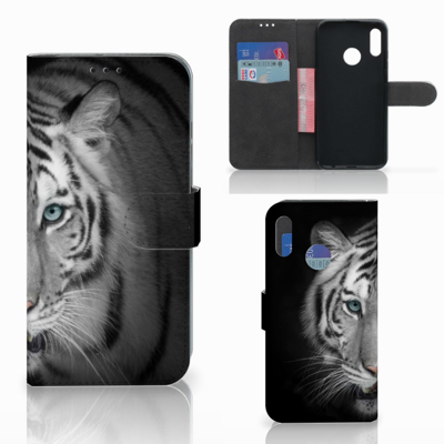 Honor 10 Lite | Telefoonhoesje | Met pasjeshouder | Tijger Honor 10 Lite | Telefoonhoesje | Met pasjeshouder | Tijger