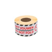 Etiket rillprint do not fold wit - thumbnail