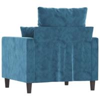 Fauteuil 60 cm fluweel blauw - thumbnail