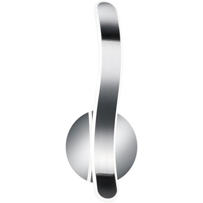 LED Wandlamp 11W - Dimbaar Natuurlijk Wit 4000K - Chroom Rechthoek