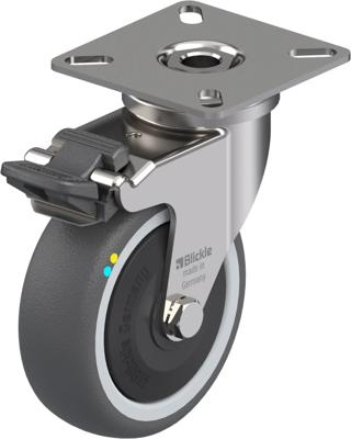 Blickle LPXA-PATH 75KFD-FI-ELS Zwenkwiel met rem Wieldiameter: 75 mm Draagvermogen (max.): 65 kg 1 stuk(s)