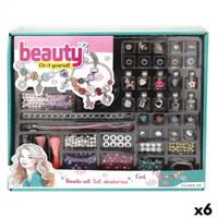 Kit om Armbanden en Kettingen te Maken Colorbaby 6,5 X 0,1 X 6,5 CM (6 Stuks) - thumbnail