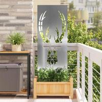 Tuin decoratief paneel Zilver 50 x 140 cm Gegalvaniseerd staal - thumbnail