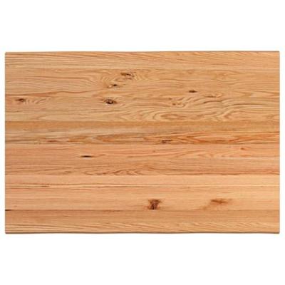 Eettafel met natuurlijke rand 180x120x74 cm massief eikenhout