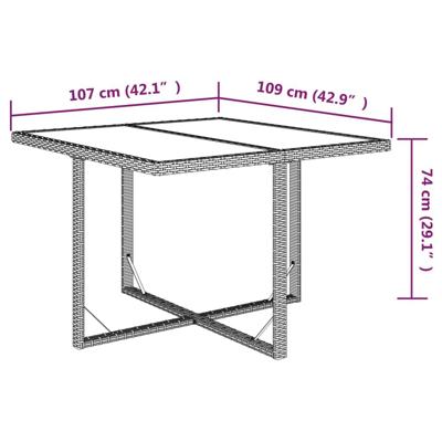 5-delige Tuinset met kussens poly rattan bruin - thumbnail