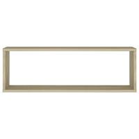 Wandschappen kubus 4 st 80x15x26,5 cm spaanplaat sonoma eiken - thumbnail