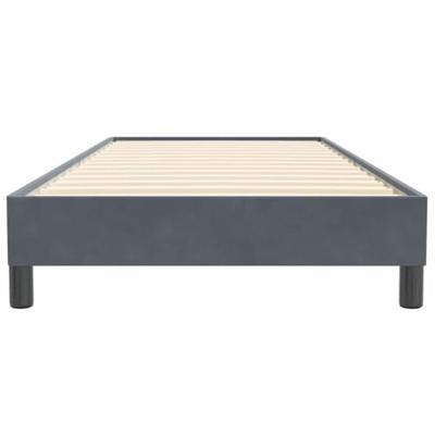 Boxspring zonder matras fluweel donkergrijs 80x220 cm