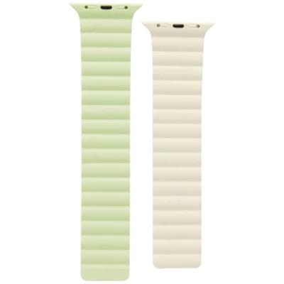 Hama Armband met magnetische sluiting 38 mm, 40 mm, 41 mm Groen, Beige Watch Series 1, Watch Series 2, Watch Series 3, Watch Series 4, Watch Series 5, Watch