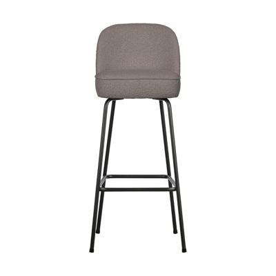 WOOOD Barkruk 'Vogue' Bouclé, kleur Nougat (zithoogte 80cm)