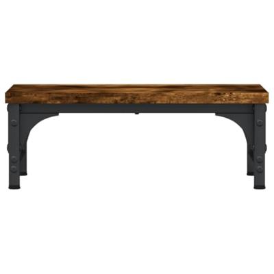 VidaXL Monitorstandaard 37x23x14 cm bewerkt hout gerookt eikenkleurig