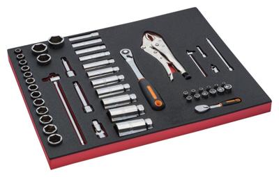 Bahco Foaminlay Fit&Go 3/3 met doppen en toebehoren 1/4" en 1/2" - 50-delig - FF1A25