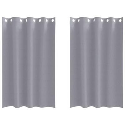 VidaXL Zwart-out gordijnen met ringen 2 pcs lichtgrijs 175 x 140 cm