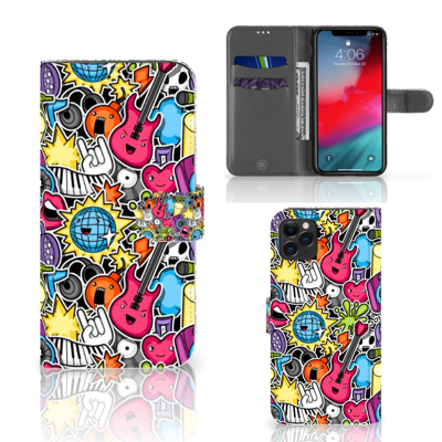 Apple iPhone 11 Pro Max | Wallet Case | met Pasjes | Punk Rock