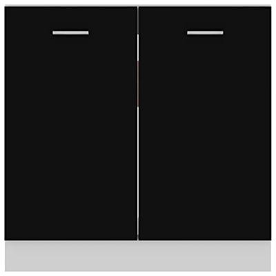 vidaXL Wastafelonderkast 80x46x81,5 cm spaanplaat zwart