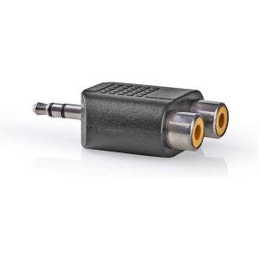 Nedis Stereo-Audioadapter | 3,5 mm Male | 2x RCA Female | 1 stuks - CAGB22940BK CAGB22940BK