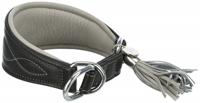 TRIXIE HALSBAND HOND ACTIVE COMFORT VOOR WINDHONDEN LEER ZWART / GRIJS 27-35X5,5 CM - thumbnail