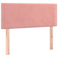 Boxspring met matras fluweel roze 120x190 cm - thumbnail