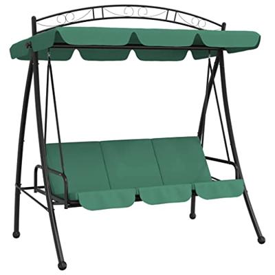 Schommelbank met luifel 198 cm stof en staal groen