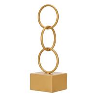 Decoratieve figuren Ringen Gouden Metaal (12,5 x 40,5 x 12,5 cm) - thumbnail