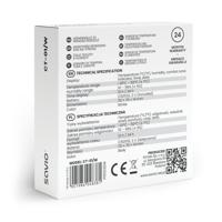 SAVIO Draadloos weerstation, temperatuur- en vochtigheidssensor, voor gebruik binnenshuis, LCD-scherm, klok, datum, handgreep met magneet, CT-01/W Wit - thumbnail