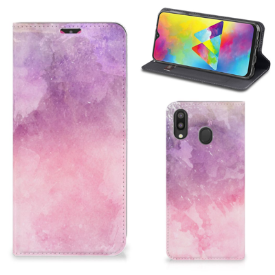Bookcase Samsung Galaxy M20 Pink Purple Paint