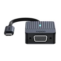 Rapoo USB-C Adapter, USB-C naar VGA, grijs Desktop accessoire Zwart - thumbnail
