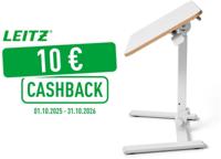 Leitz Ergo inklapbaar Zit/Sta bureau, klein, manueel, op voet - thumbnail