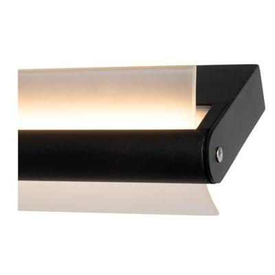 Lucide WANDA - Wandlamp Badkamer - LED - 1x19W 3000K - IP44 - Zwart
