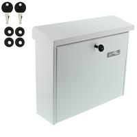 Burg Wächter 61150 JOURNAL 5867 W Brievenbus Plaatstaal Wit Sleutelslot - thumbnail